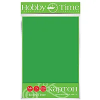 Krāsains kartons Hobbytime A4 220G/M, 5 loksnes, zaļš 547354