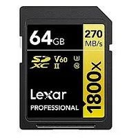 Lexar Sdxc 64 Gb Professional 1800X Uhs-Ii U3 180/270 Mb/S 559665