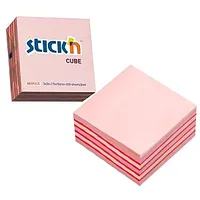 Līmlapiņas Stickn Cube 21341,76X76Mm, 400Lpp/Iep, rozā 549882