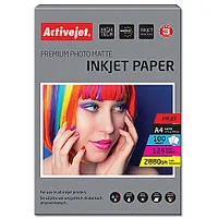 Matēts fotopapīrs Activejet Ap4-125M100 tintes printeriem A4 100 gab 274784