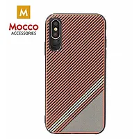 Mocco Trendy Grid And Stripes Silikona Apvalks Priekš Apple iPhone X / Xs Sarkans Pattern 1 404458
