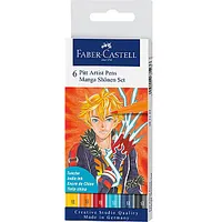 Otas tipa flomāsteri Faber-Castell Pitt Artist Pen 6 krāsas Manga shônen 640629