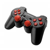 Spēļu kontrolieris Esperanza Egg102R melns, sarkans Usb 2.0 spēļu paneļa analogais / digitālais dators 278618