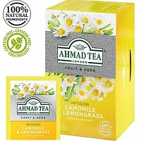Tēja Ahmad Tea CamomileLemon, ar kumelītēm un citronu, 20 gab.x1.5g 555793