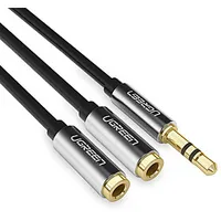 Ugrenn Av123 headphone cable 3.5 mm minijack Male - 2X Female black 686835