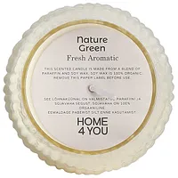 Aromātiska svečturis Nature Green H10,8Cm, Fresh Aromatic 657075