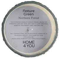 Aromātiska svečturis Nature Green H9Cm, Northern Forest 657065