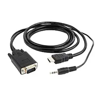 Cablexpert Hdmi to Vga and  Audio Adapter Cable, Single Port, 1.8M, Black 367347