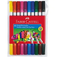 Divpusēji flomasteri Faber Castell, 10 krāsas 540404