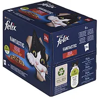 Felix Fantastic Village Flavours in Jelly - mitrā kaķu barība 24X 85G 332690