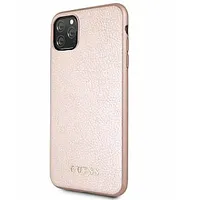 Guess Apple iPhone 11 Pro Max Iridescent Pu Hard Case Rose Gold 695206