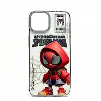 iLike Apple iPhone 15 Pc Silicone Case Spider Sense White Red 708834