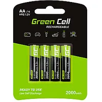 Mājsaimniecības akumulators Green Cell Gr02 Uzlādējams Aa Niķeļa metāla hidrīds Nimh 4X Hr6 2000 mAh 319143