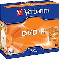 Matricas Dvd-R Azo Verbatim 4.7Gb 16X 5 Pack Jewel 521775