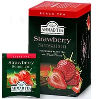 Melnā tēja Ahmad Tea Stawberry Sensation, zemeņu, 20Gabx2Gr 552604