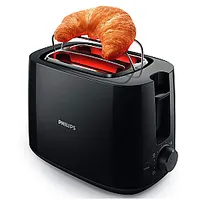 Philips Daily Collection Toaster Hd2583/90, Plastic, 2-Slot, bun warmer, sandwich rack, black 474001