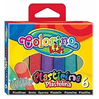 Plastilīns Colorino Glitter 6 krāsas 527120