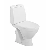 Runa tualete ar horizontālu skalošanu, 3/6 l tvertne ieplūdi apakšā, vāks Softclose funkciju 683340