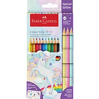 Trīsstūrveida akvareļu zīmuļi Faber-Castell Colour Grip Unicorn 103 krāsas 557163