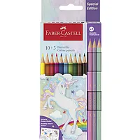 Trīsstūrveida krāsainie zīmuļi Faber-Castell Colour Grip Unicorn 103 krāsas 679051