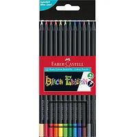 Trīsstūrveida krāsainie zīmuļi Faber-Castell Black Edition, 12 krāsas 541272