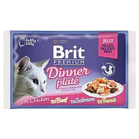 Vakariņu šķīvis Brit Premium Cat Jelly Filet 4X85G 384842