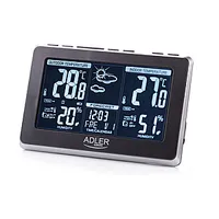 Adler Weather station Ad 1175 Black, White Digital Display, Remote Sensor 386927