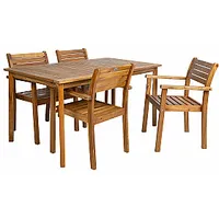 Dārza mēbeļu komplekts Fortuna galds un 4 krēsli 652661
