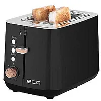 Ecg St 2768 Timber Black Toaster 7 heating intensity levels, defrosting and reheating functions 710409