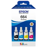 Epson tintes kasetne C13T66464A 4 gab. Saderība Melna, ciāna, fuksīna, dzeltena 333124