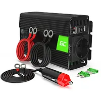 Green Cell strāvas adapteris/invertors Inv02De Auto melns 24V to 230V, 300W/600W 391499