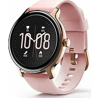 Hama Fit Watch 4910 viedpulkstenis, rozā zelta korpuss, pūderrozā siksniņa, Ip68 ūdensizturīgs, sirdsdarbības monitors, pulsa oksimetrs 445326