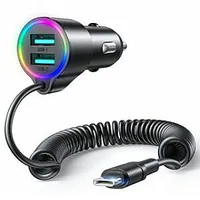 Joyroom 3-In-1 fast car charger with Usb-C cable 1.5M 17W Black 677310