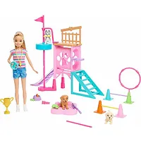 Mattel suņu rotaļu laukums ar lelli Bārbiju  Stacy Hrm10 filmu komplektu 625612