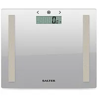 Salter 9113 Sv3Rareu16 Compact Glass Analyser Bathroom Scales - Silver 784534