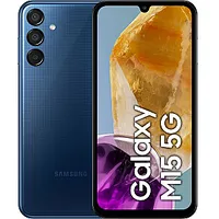 Samsung Galaxy M15 5G 128 Gb ar divām Sim Kartēm tumši zilā krāsā M156 672664