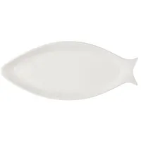 Šķīvis servēšanai Zivs balts 38X18Cm 624607 476302