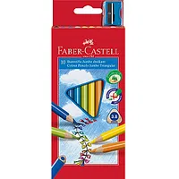 Trīsstūrveida krāsainie zīmuļi Faber-Castell Junior, 10 krāsasasināmais 540982