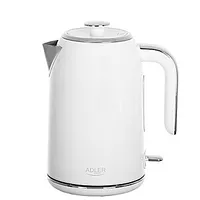 Adler Kettle Ad 1341 Electric, 2200 W, 1.7 L, Stainless steel, 360 rotational base, White 361243