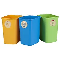 Atkritumu spaiņu bez vāka komplekts  Deco Flip Bin 3X25L zils/zaļš/dzeltens 136629