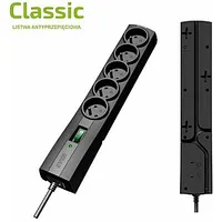Barošanas sloksne Ever Classic ar 5 kontaktligzdām, 1,5 m melna T / Lz09-Cla015 0000 98397
