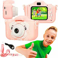 Bērnu fotokamera Extralink h28 dual, rozā 605703
