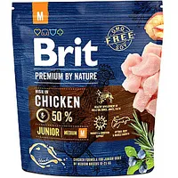 Brit Premium by Nature Junior M Chicken - sausā barība suņiem 1 kg 473275