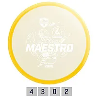 Diskgolfo diskas Vidējās klases draiveris Maestro Active Premium Yellow 673435