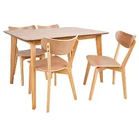Ēdamistabas komplekts Roxby galds, 4 krēsli, ozols 712102