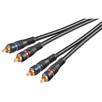 Goobay 50032 Stereo Rca cable 2X Rca, double shielded, 1.5 m 151097