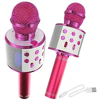 Goodbuy karaoke mikrofons ar iebūvētu Bluetooth skaļruni / 3W aux balss modulators Usb Micro Sd rozā 309710