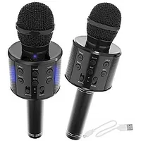 Goodbuy karaoke mikrofons ar iebūvētu Bluetooth skaļruni / 3W aux balss modulators Usb Micro Sd melns 309711
