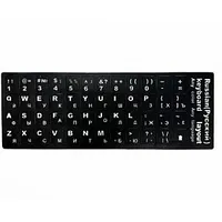 iLike Keyboard Stickers Eng white / Rus Qwerty Black 666352