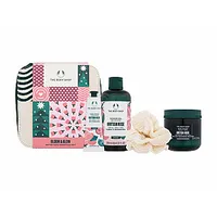 Komplekts British Rose Bloom  Glow Shower Gel 250 ml Body Yogurt 200 Hand Cream 30 Sponge Cosmetic Bag 592601